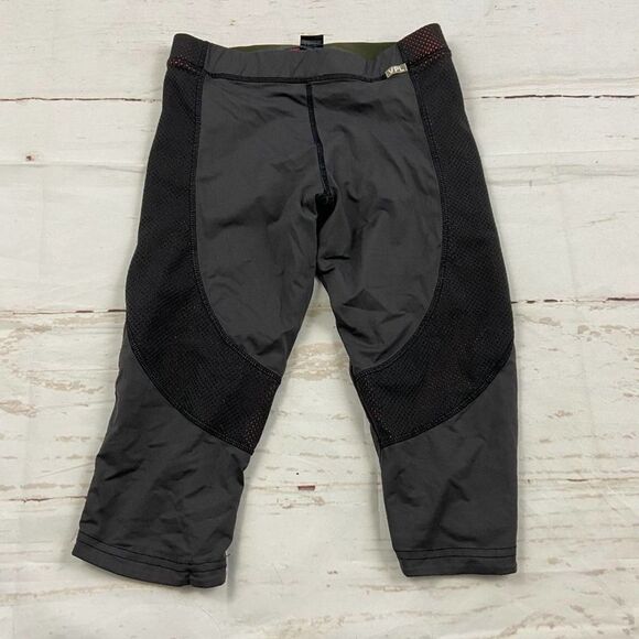 VPL Flexure Capri cropped Midrise Legging workout gym Gray Orange mesh womens m - Picture 2 of 6